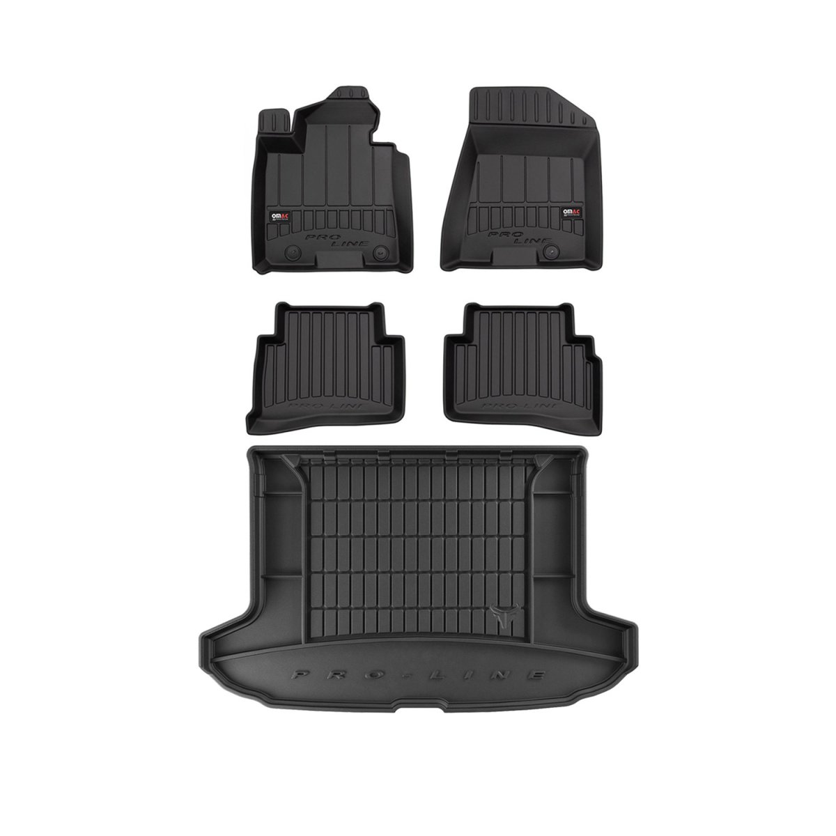 Hyundai Tucson Floor-Trunk Mats - Omac - 3D Premium - Black - 2016-2021